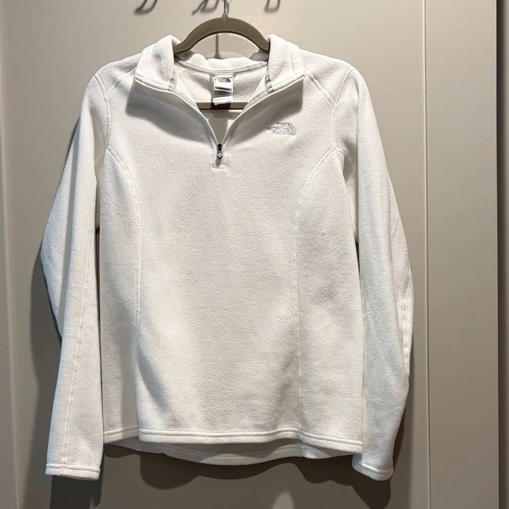 The North Face White Half-Zip Fleece Pullover